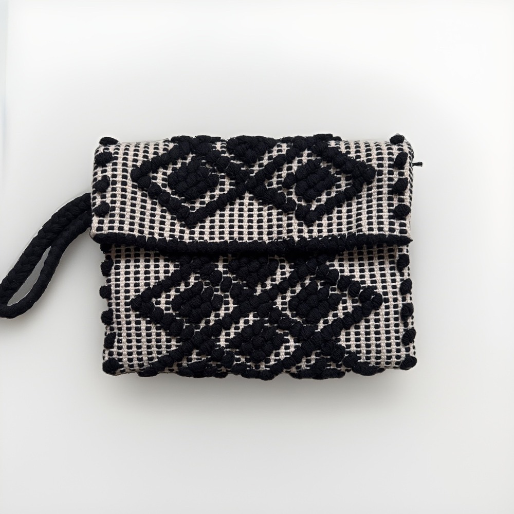 Elizabeth and James Woven Diamond Clutch
